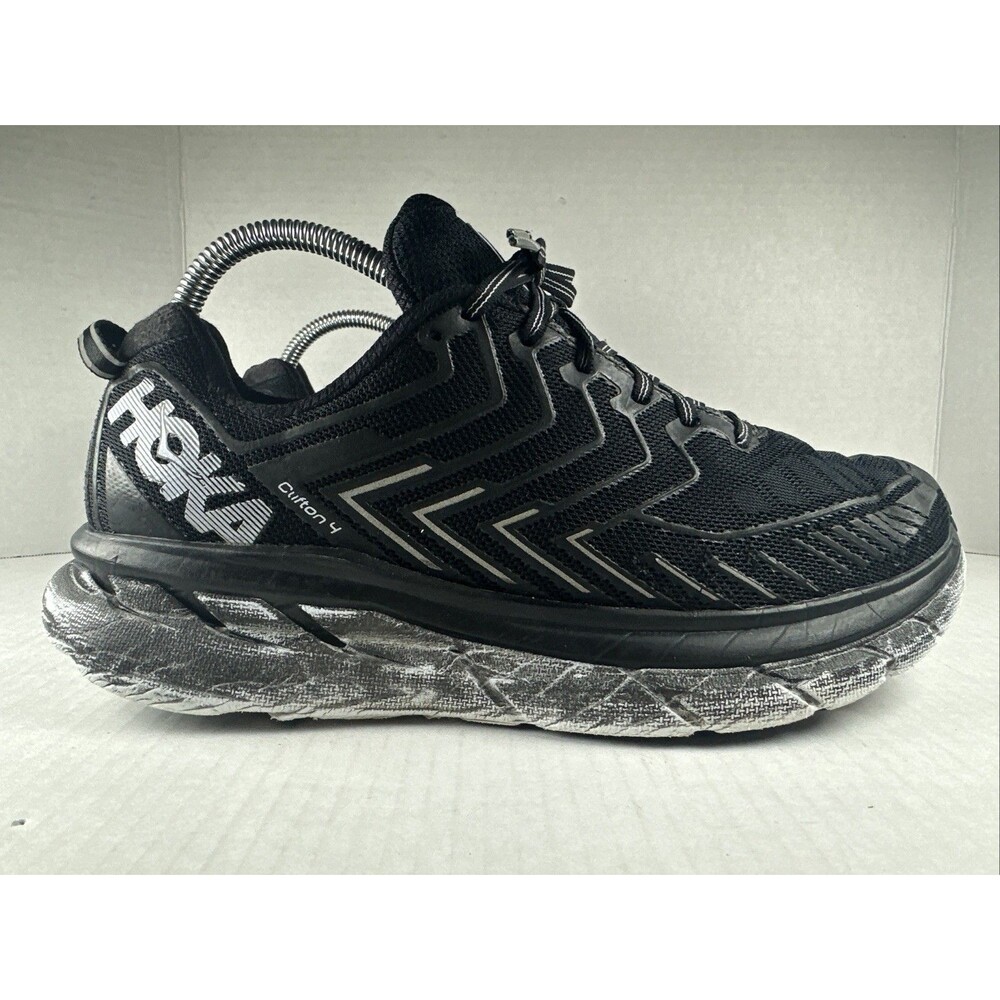 Hoka One One Clifton 4 Women's Size 10 Black 1016724 Running Shoes See Desc